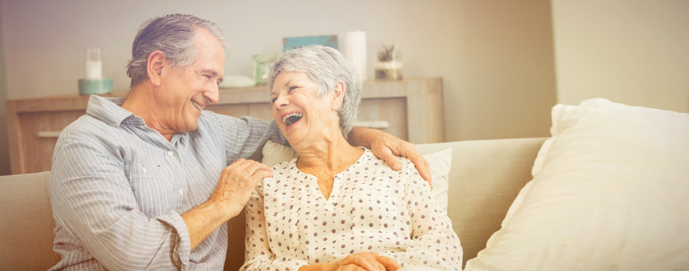 Loving Senior Couple Enjoying Aging in Place