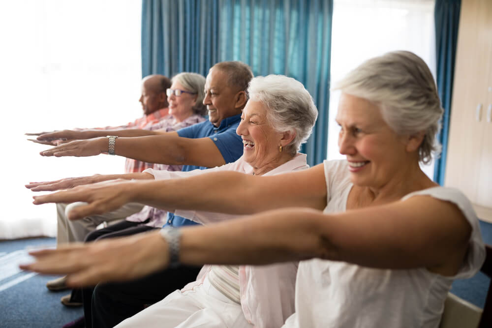 seniors exercising